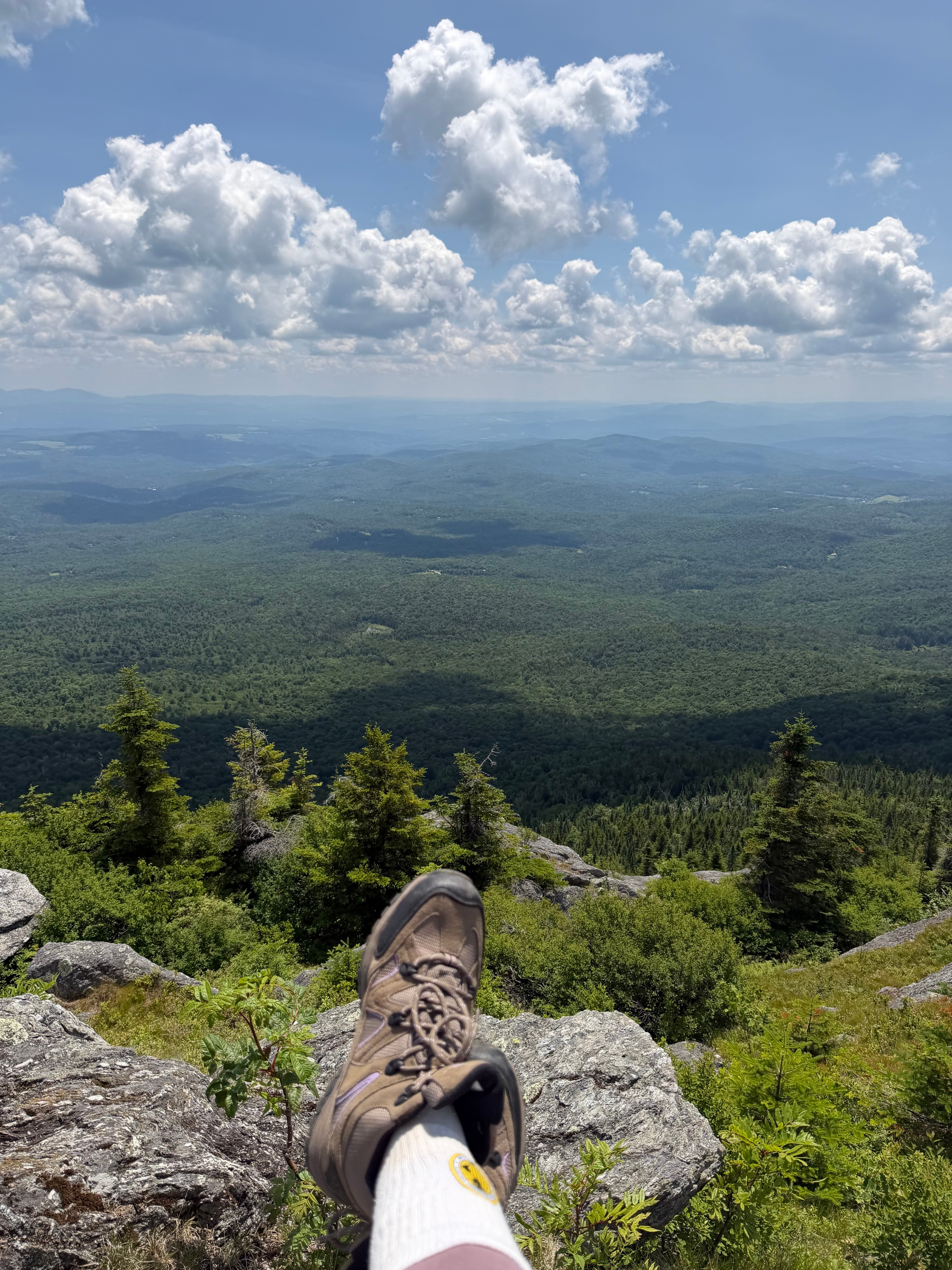 Hiking Mount Hunger trail in Vermont